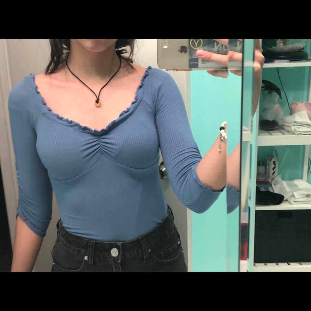 cute blue body suit๐
